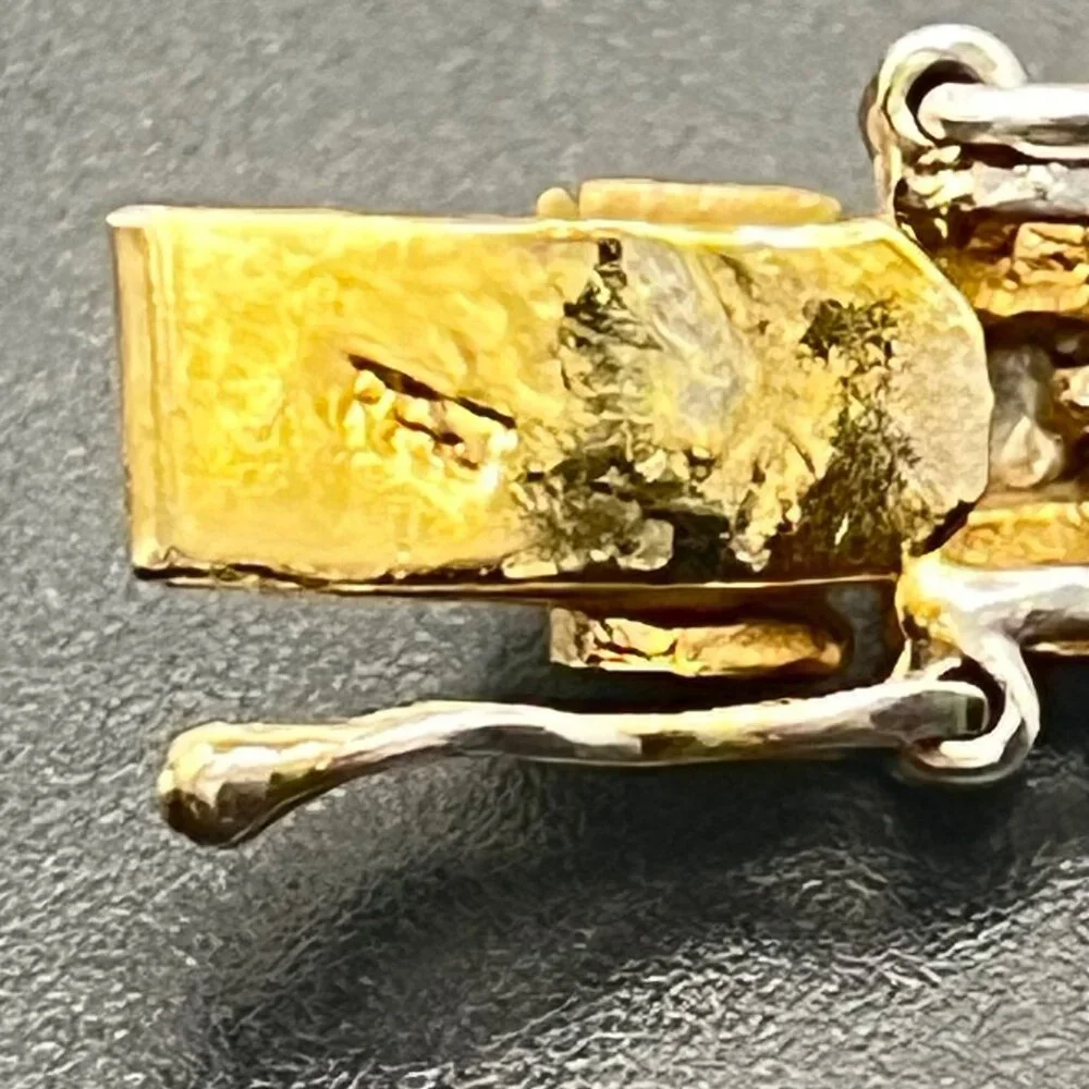 PAJ Sterling Silver Vermeil CZ Tennis Bracelet 7" 15.27g 6mm Classic Layering - Picture 7 of 13